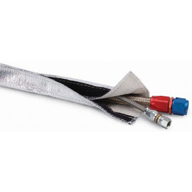 DEI Heat Shroud 1in I.D. x 3ft - Aluminized Sleeving - Hook and Loop Edge DEI10405