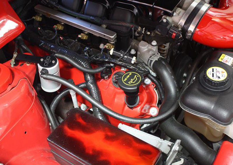 J&L 05-10 Ford Mustang GT/Bullitt/Saleen Passenger Side Oil Separator 3.0 - Clear Anodized JLT3013P-C