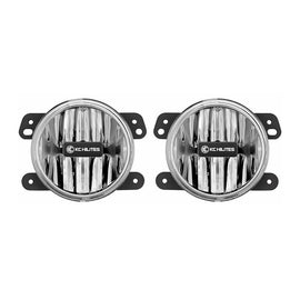 KC HiLiTES 10-18 Jeep JK 4in. Gravity G4 LED Light 10w SAE/ECE Clear Fog Beam (Pair Pack System) KCL497