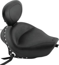 Load image into Gallery viewer, Mustang 04-21 Harley Sportster 3.3 Wide Stud Touring Solo Seat w/Driver Backrest - Black