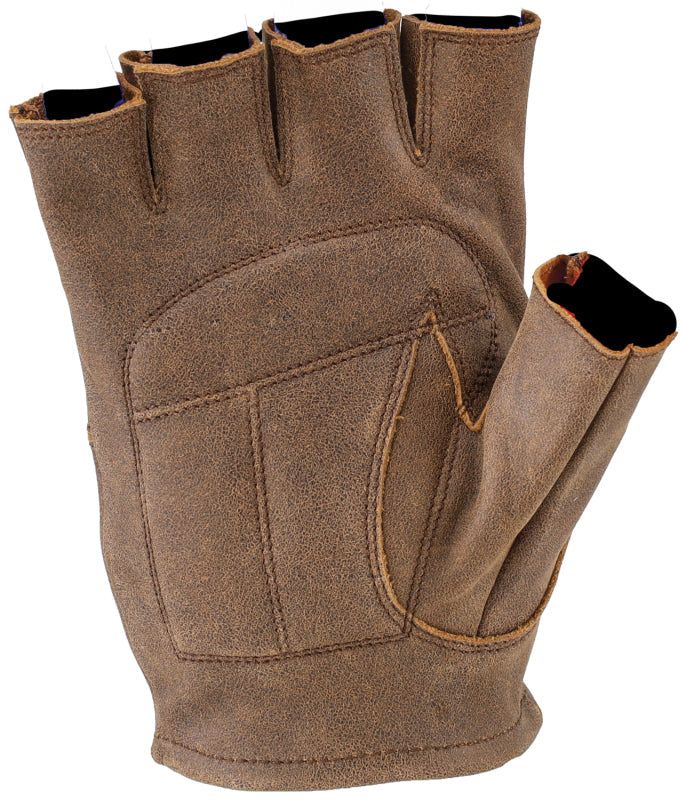 Kuryakyn Leather By River Road Buster Vintage Shorty Gloves Black - 2XL KUR094464