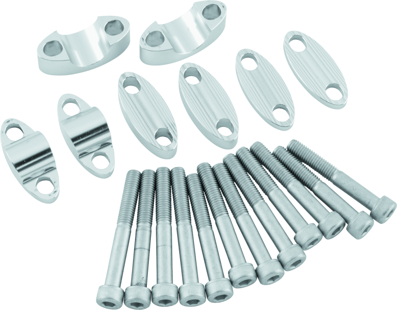 BikeMaster Aluminum Handlebar Risers 7/8in - Silver