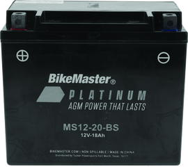 BikeMaster AGM Battery - MS12-20-BS