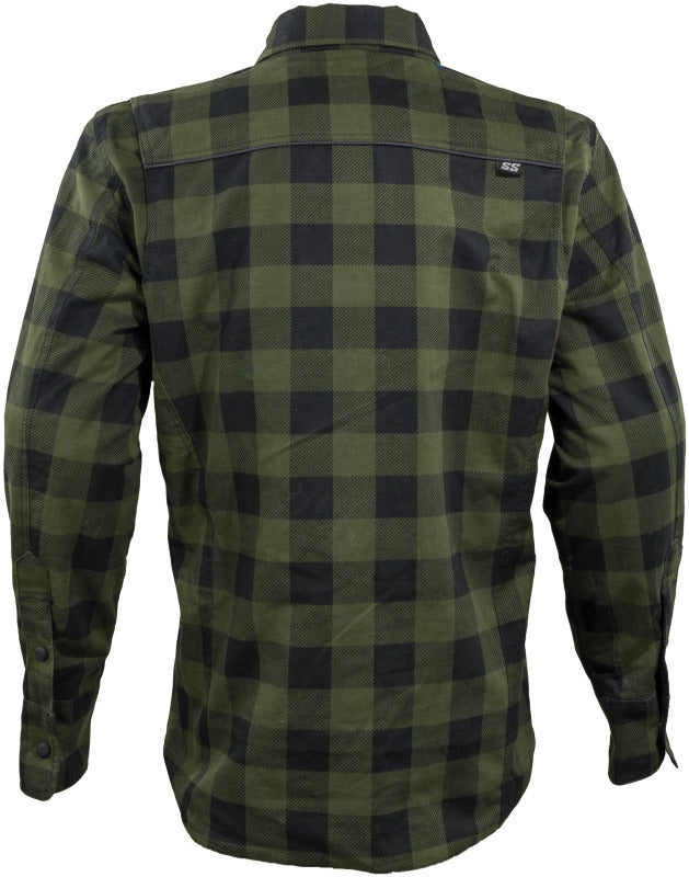 Speed and Strength True Grit Armored Motoshirt Olive/Black - Large SAS609884