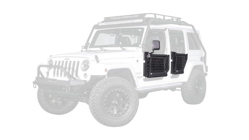 Body Armor 4x4 07-18 Jeep Wrangler Gen 3 Trail Doors Rear Pair BODJK-6140