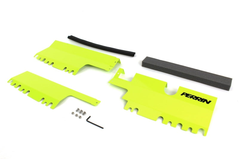 PERRIN 15-21 Subaru WRX/STI Radiator Shroud (With/Without OEM Intake Scoop) - Neon Yellow PERPSP-ENG-512NY