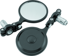 Load image into Gallery viewer, BikeMaster Barend Mirror Folding 7/18in Handlebars - Pair - Black BKM600300