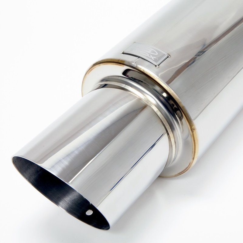 BLOX Racing 60.5mm Street Muffler - Angled Tip BLOBXEX-00100
