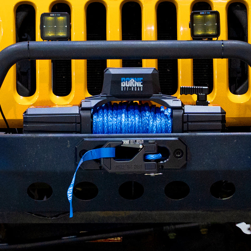 Borne Off-Road 12K Winch - Orange Synthetic Rope BRNBNWN-12-SOR