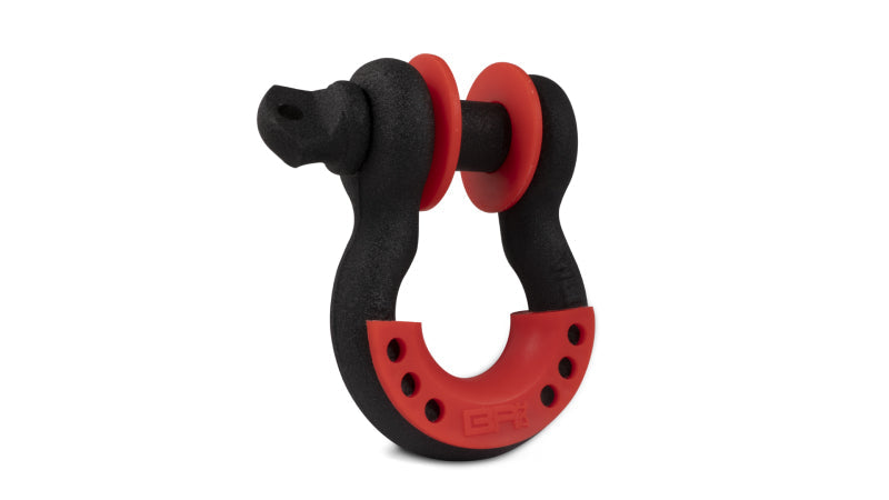 Body Armor 4x4 3/4in Black D-Ring with Red Isolators Single BOD3203