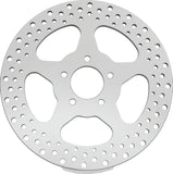 Bikers Choice 00-17 Big Twin 11.5 In Polished Rear 5 Spoke Drilled Stnless Rotor Repl H-D 44156-00