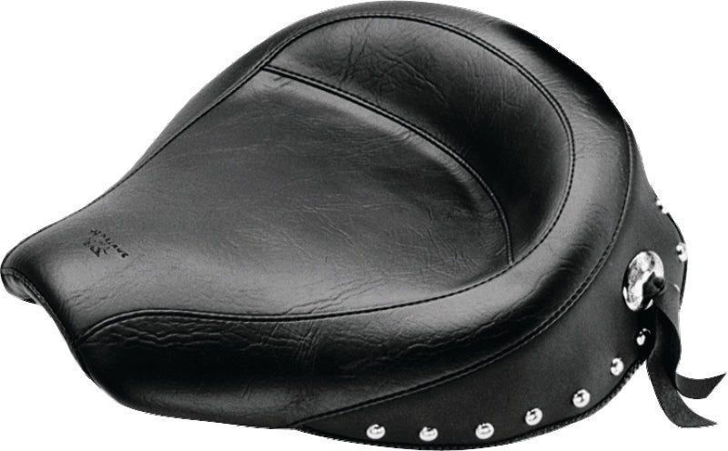 Mustang 58-84 Harley FX/FL Wide Touring Solo Seat w/Studs- Black