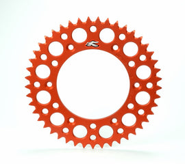 Renthal 21-22 KTM 125 XC Rear Grooved Sprocket - Orange 520-51P Teeth REN224U-520-51GPOR