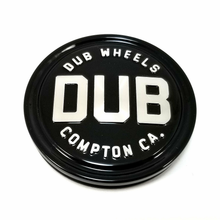 Load image into Gallery viewer, DUB COMPTON 3"FLAT CAP GL-BLK SLVR LOGO