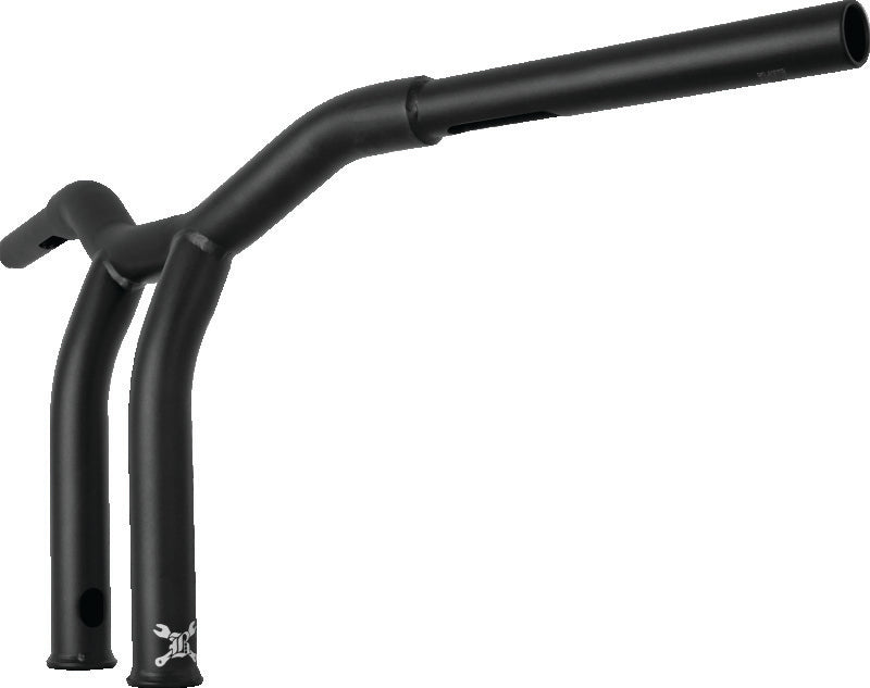 Burly Brand Dominator Raked Bar 10in - Matte Black BURB12-6051SB