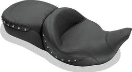 Mustang 08-21 Harley Electra Glide,Rd Glide,Rd King,Str Glide Super Touring 1PC Seat w/Studs - Black