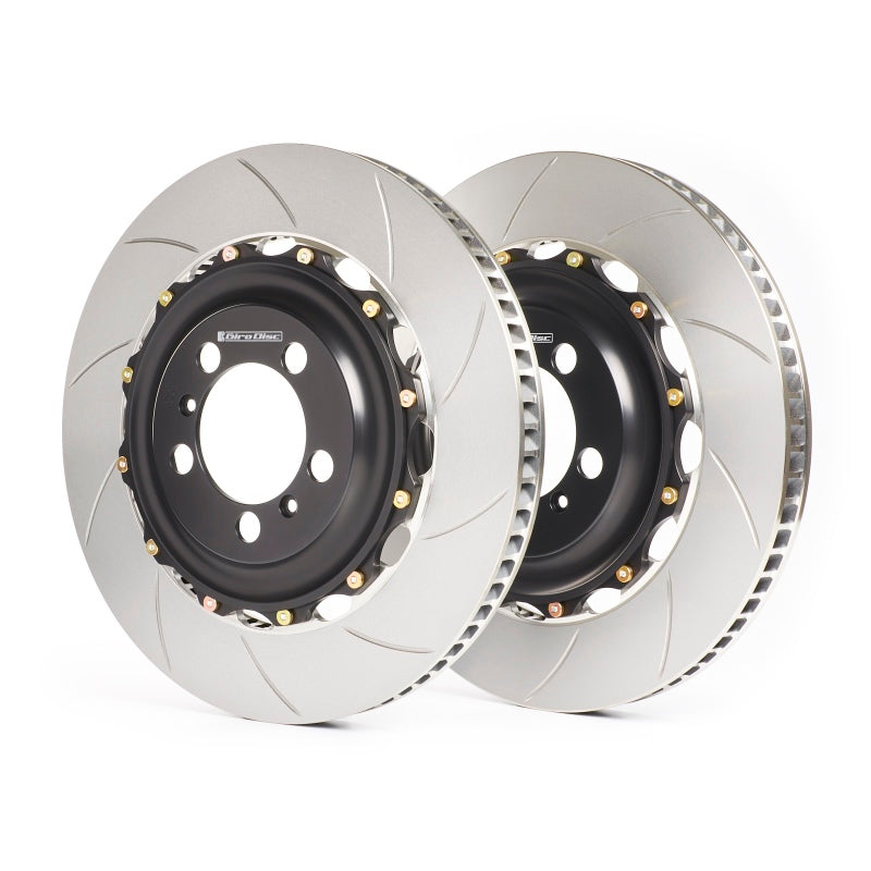 GiroDisc Porsche 911 Carrera (991.2) w/PCCB (Iron Rotor Pad Shape) Slotted Front Rotors GIRA1-156