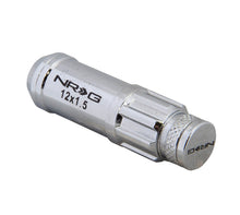 Load image into Gallery viewer, NRG 700 Series M12 X 1.5 Steel Lug Nut w/Dust Cap Cover Set 21 Pc w/Locks &amp; Lock Socket - Silver NRGLN-LS700SL-21