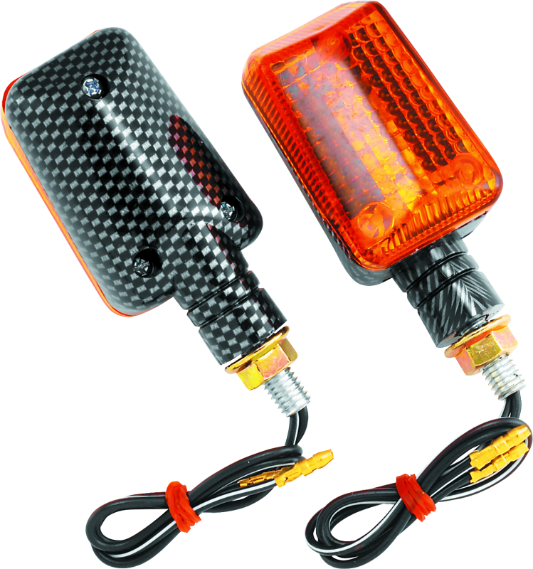 BikeMaster Universal Ministalk Marker Light - Carbon/Amber BKM268039