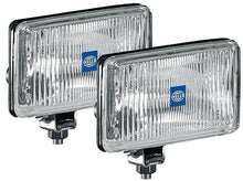 Load image into Gallery viewer, Hella 450 H3 12V SAE/ECE Fog Lamp Kit Clear - Rectangle (Includes 2 Lamps) HELLA005860601