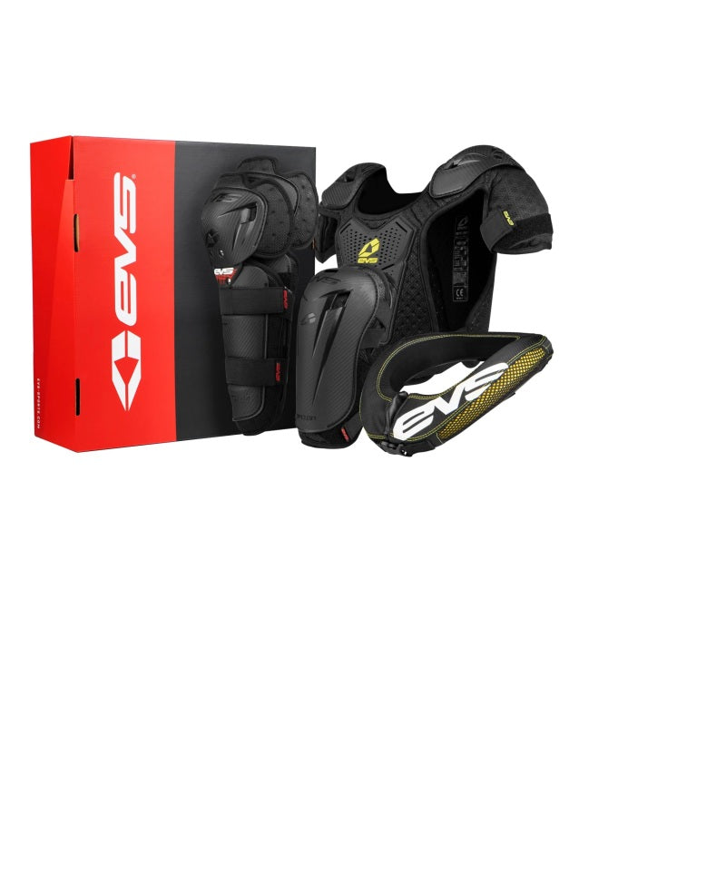 EVS Slam Combo(Option Knee/ Option Elbow/ R2 Collar/ Bantam Deflector) Black - Mini EVSSLM20-BK-M