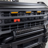 IAG I-Line Grille Letters Matte Black & Red R for 2021+ Ford Bronco  -  IAG Performance IAG-BDY-F3059