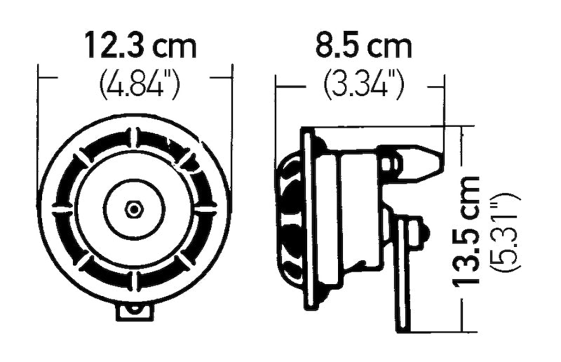 Hella Supertone Horn Set 24V 84w Black HELLA003399101