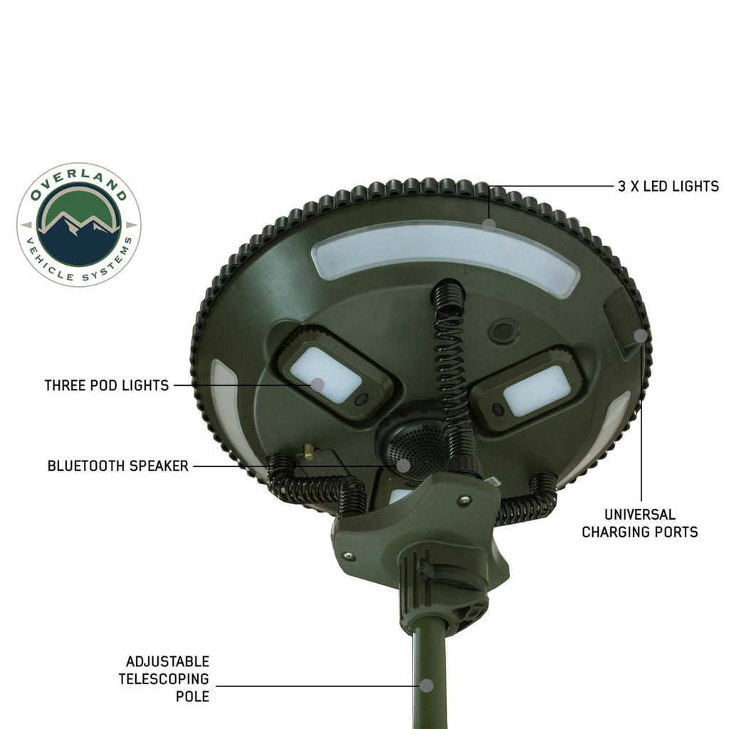 UFO Solar Light Light Pods & Speaker - Camping Light Overland Vehicle Systems - Overland Vehicle Systems 15049901 HYDZ_15049901