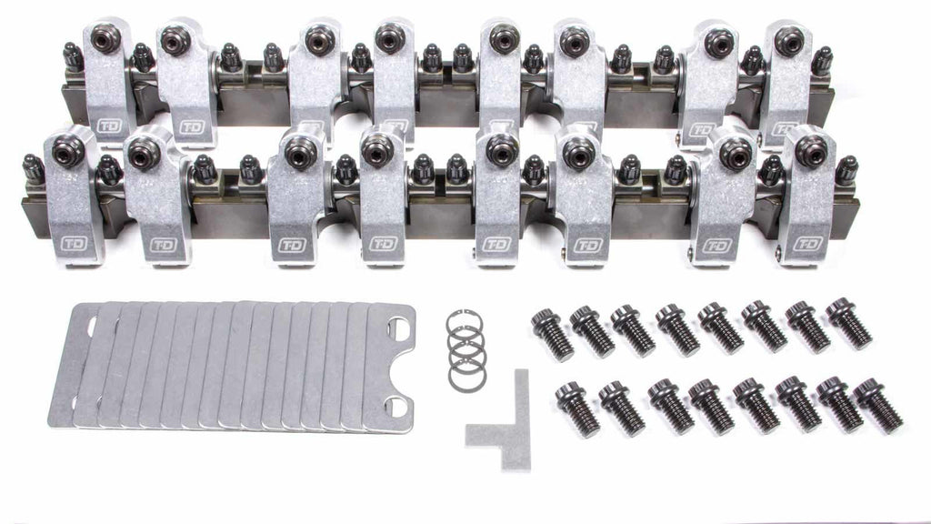 SBC Shaft Rocker Arm Kit - 1.65/1.55 Ratio - T&D Machine 2251-165/155