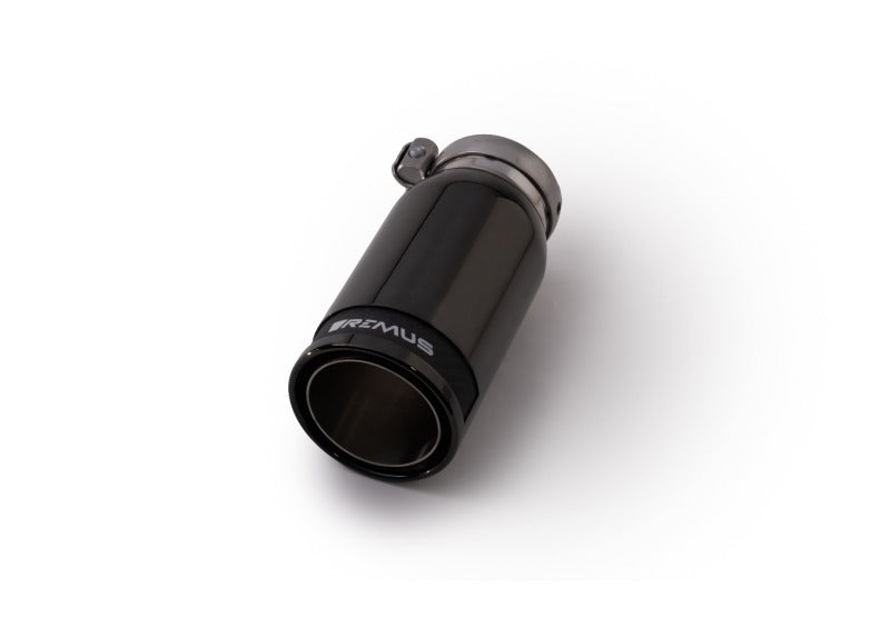 Remus Universal Sport Exhaust 84mm Blk Chrm Straight w/Carbon Insert & Adj Clamp Tail Pipe (Single) RMS0006 83CBR