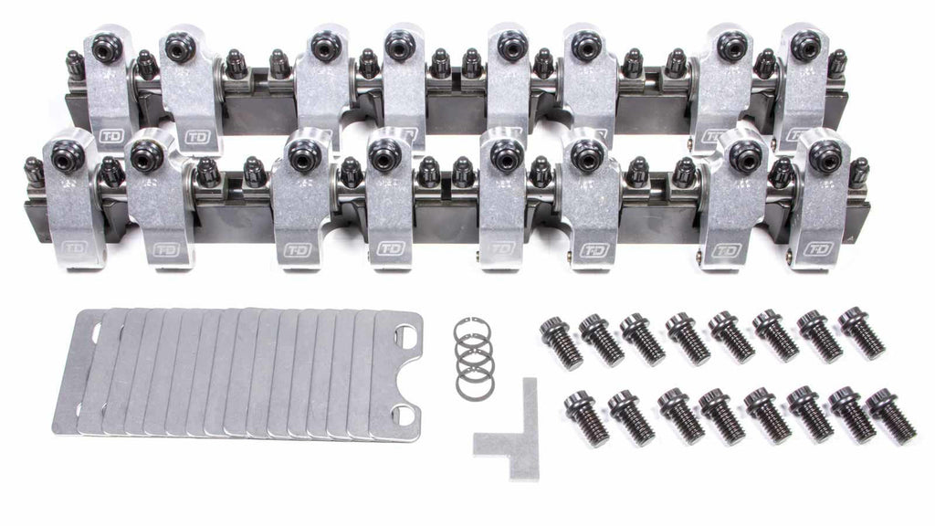 SBC Shaft Rocker Arm Kit 1.60/1.60 Ratio - T&D Machine 2319-160/160