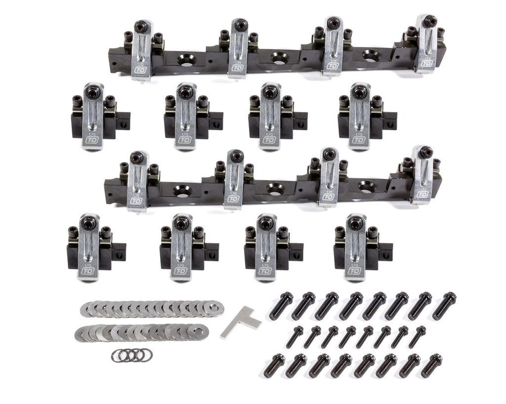 BBC Shaft Rocker Arm Kit 1.70/1.70 Ratio - T&D Machine 3211-170/170
