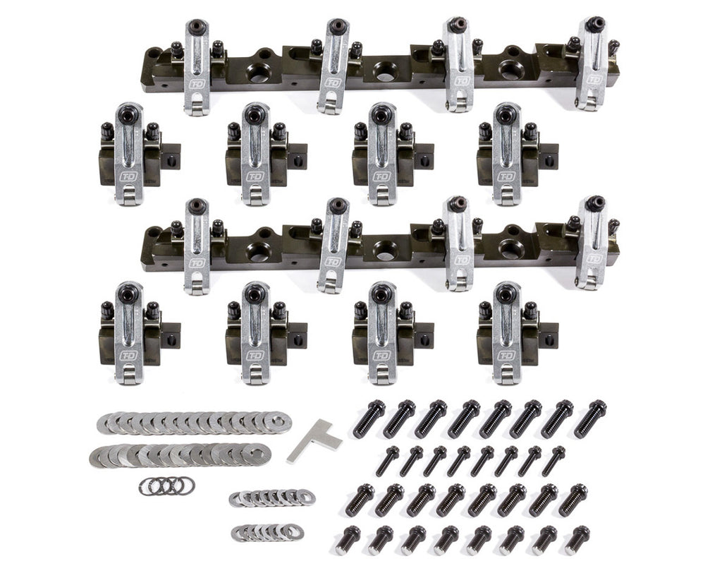 BBC Shaft Rocker Arm Kit w/Brodix SR20 Heads - T&D Machine 3142-170/170
