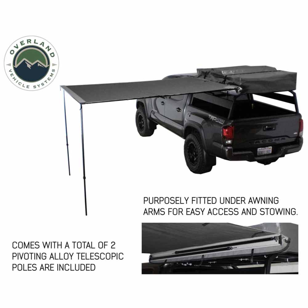Nomadic Awning 2.5 - 8.0 ft. with Black Cover Overland Vehicle Systems - Overland Vehicle Systems 18059909 HYDZ_18059909