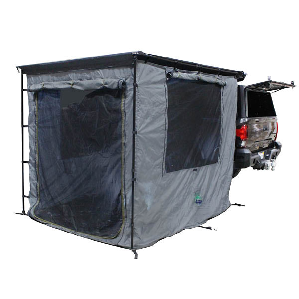 HD Nomadic 2.0 Awning Room Enclosure, Grey Body, Green Trim (4 Walls and Floor) Overland Vehicle Systems - Overland Vehicle Systems 18089920 HYDZ_18089920