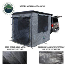 Load image into Gallery viewer, HD Nomadic 2.0 Awning Room Enclosure, Grey Body, Green Trim (4 Walls and Floor) Overland Vehicle Systems - Overland Vehicle Systems 18089920 HYDZ_18089920