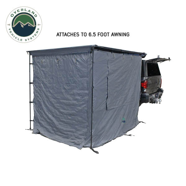 HD Nomadic 2.0 Awning Room Enclosure, Grey Body, Green Trim (4 Walls and Floor) Overland Vehicle Systems - Overland Vehicle Systems 18089920 HYDZ_18089920