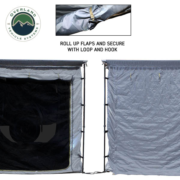 HD Nomadic 2.0 Awning Room Enclosure, Grey Body, Green Trim (4 Walls and Floor) Overland Vehicle Systems - Overland Vehicle Systems 18089920 HYDZ_18089920