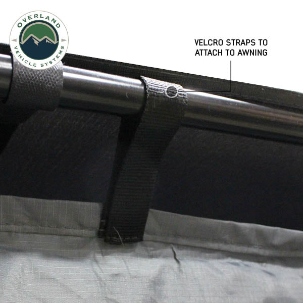 HD Nomadic 2.0 Awning Room Enclosure, Grey Body, Green Trim (4 Walls and Floor) Overland Vehicle Systems - Overland Vehicle Systems 18089920 HYDZ_18089920