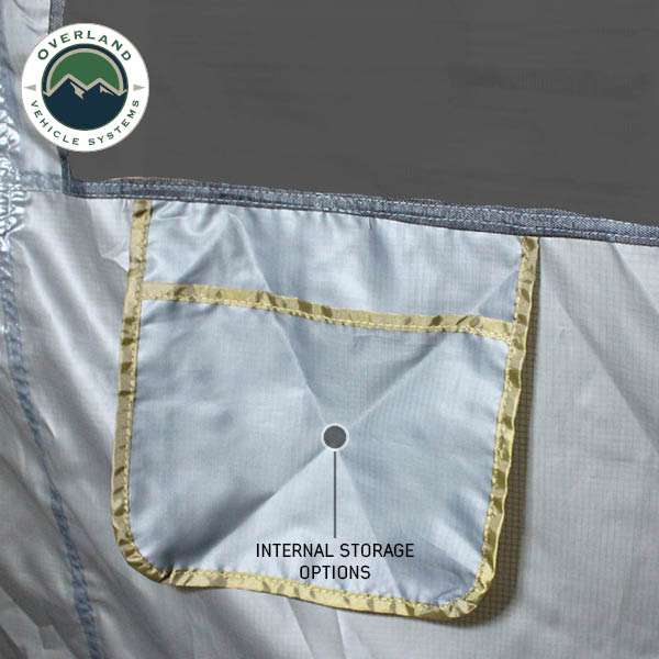 HD Nomadic 2.0 Awning Room Enclosure, Grey Body, Green Trim (4 Walls and Floor) Overland Vehicle Systems - Overland Vehicle Systems 18089920 HYDZ_18089920