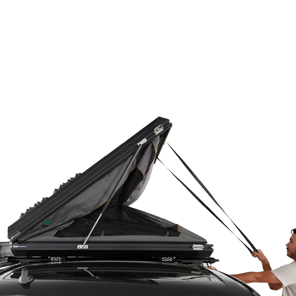 Aluminum Clam Shell Roof Top Tent Sidewinder Side Opening Overland Vehicle Systems - Overland Vehicle Systems 18109901 HYDZ_18109901