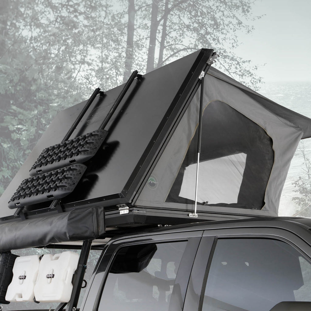 Aluminum Clam Shell Roof Top Tent Sidewinder Side Opening Overland Vehicle Systems - Overland Vehicle Systems 18109901 HYDZ_18109901