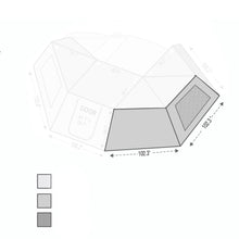 Load image into Gallery viewer, 270 Awning Wall With Window - Nomadic Awning 270 Side Wall 2 Overland Vehicle Systems - Overland Vehicle Systems 18109910 HYDZ_18109910