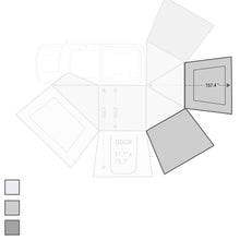 Load image into Gallery viewer, 270 Awning Wall With Window - Nomadic Awning 270 Side Wall 2 Overland Vehicle Systems - Overland Vehicle Systems 18109910 HYDZ_18109910