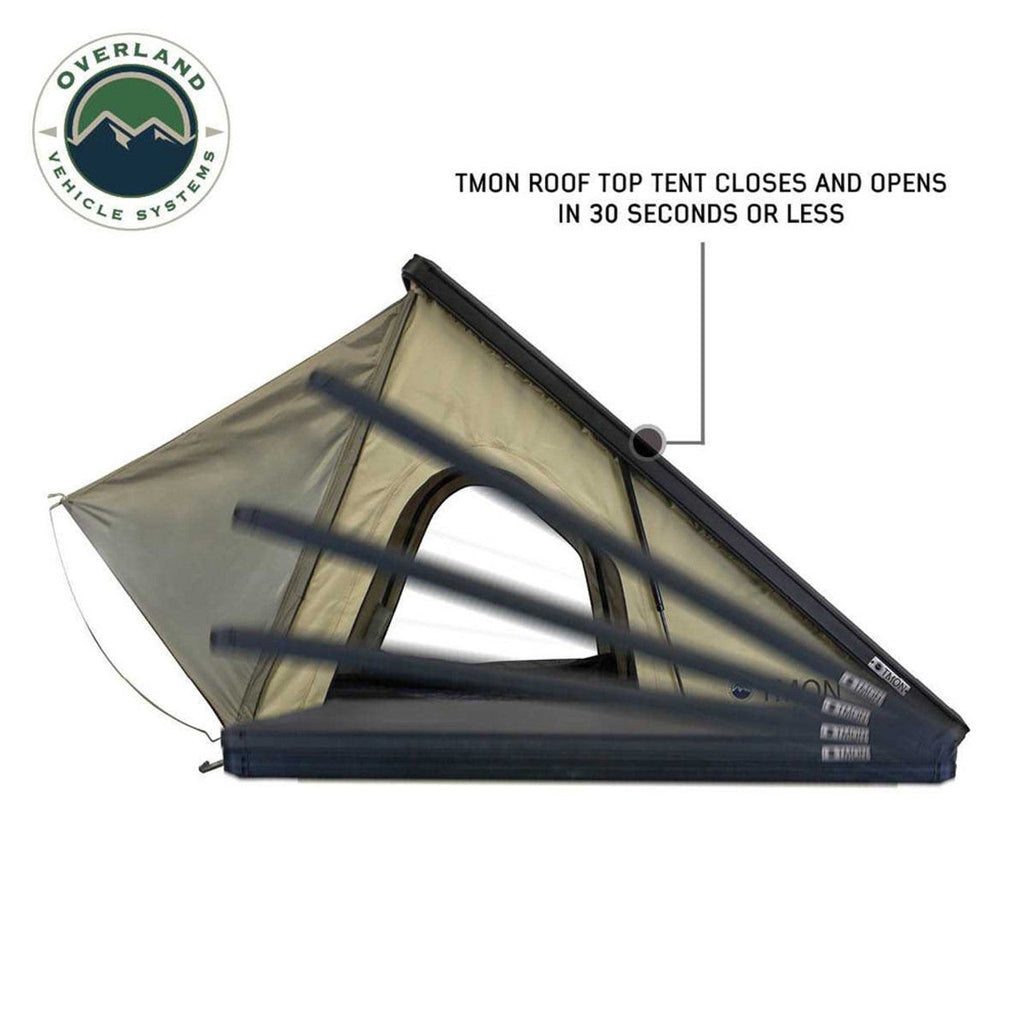 LD TMON Clamshell Aluminum Hard Shell Roof Top Tent Overland Vehicle Systems - Overland Vehicle Systems 18119935 HYDZ_18119935