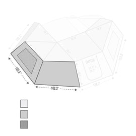 Nomadic Awning 270 Awning Side Wall - Shop Now Overland Vehicle Systems - Overland Vehicle Systems 18139910 HYDZ_18139910