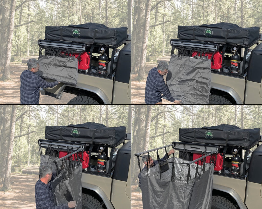 Car-Side Shower Room - Affordable and Convenient Overland Vehicle Systems - Overland Vehicle Systems 18199909 HYDZ_18199909