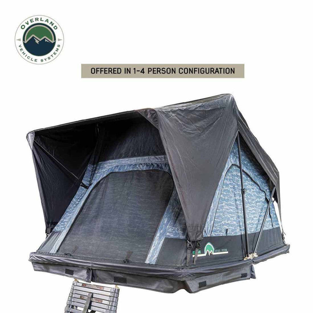 XD Sherpa Solo - Soft Sided Roof Top Tent, 1 Person, Grey Body and Black Rainfly Overland Vehicle Systems - Overland Vehicle Systems 18209901 HYDZ_18209901