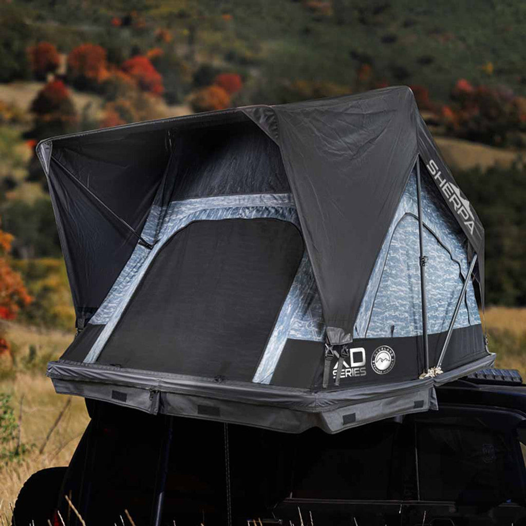 XD Sherpa S4S - Soft Sided Roof Top Tent, 4 Person, Grey Body and Black Rainfly Overland Vehicle Systems - Overland Vehicle Systems 18209904 HYDZ_18209904