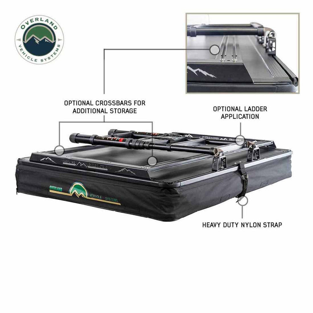 XD Sherpa S4S - Soft Sided Roof Top Tent, 4 Person, Grey Body and Black Rainfly Overland Vehicle Systems - Overland Vehicle Systems 18209904 HYDZ_18209904